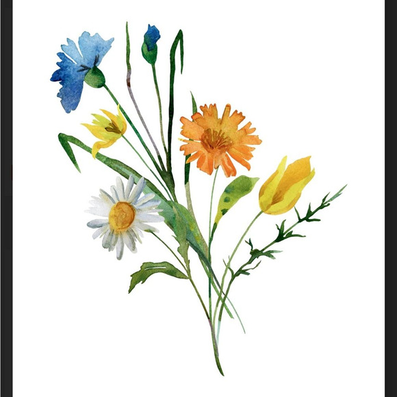 Watercolor Wildflowers Botanical Digital Art Print Set of Three - Picture 15 of 15
